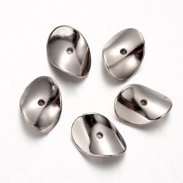 

PandaHall Twist CCB Plastic Beads, Platinum, 21x15x4mm, Hole: 2mm Plastic Twist