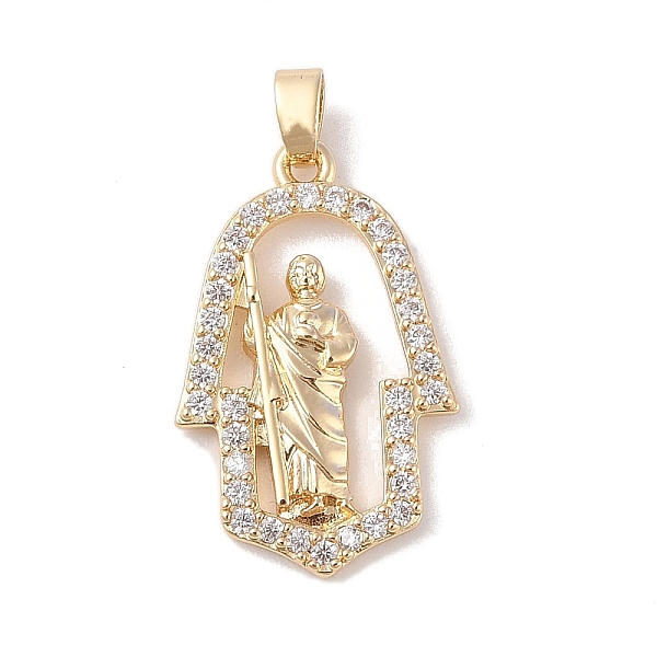 

PandaHall Brass Clear Cubic Zirconia Pendants, Long-Lasting Plated, Bell with God, Golden, 25x16x2.5mm, Hole: 4x2.5mm Brass+Cubic Zirconia...