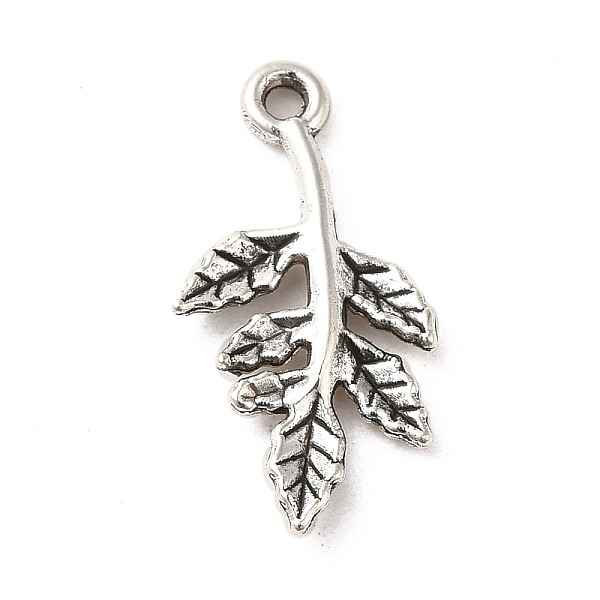 

PandaHall Tibetan Style Alloy Pendants, Cadmium Free & Lead Free, Leaf, Antique Silver, 20x10x2mm, Hole: 1.4mm Alloy Leaf