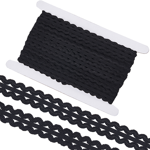 

PandaHall Gorgecraft 10M Flat Nylon Wavy Elastic Cord, Garment Accessories, Black, 20mm, about 10.94 Yards(10m)/Roll Elastic Fibre Others...