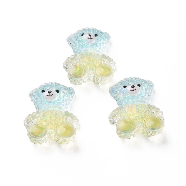 

PandaHall Transparent Epoxy Resin Cabochons, with Glitter Powder, Bear, Light Khaki, 22x17.5x8mm Epoxy Resin Bear
