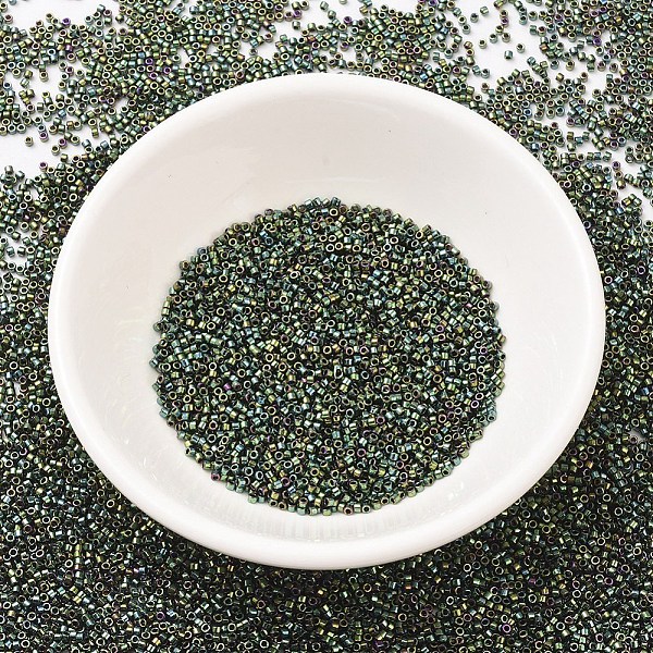 

PandaHall MIYUKI Delica Beads Small, Cylinder, Japanese Seed Beads, 15/0, (DBS0027) Metallic Dark Green Iris, 1.1x1.3mm, Hole: 0.7mm, about...