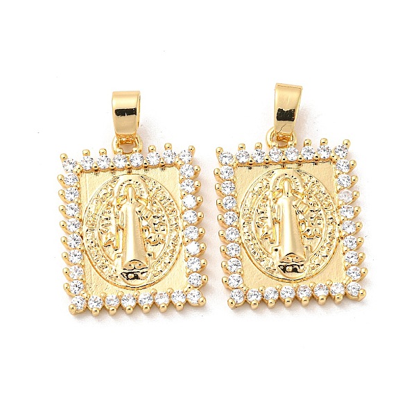 

PandaHall Brass Micro Pave Cubic Zirconia Pendants, Long-Lasting Plated, Rectangle, Golden, 20.5x15x2mm, Hole: 5x3mm Brass+Cubic Zirconia..., Clear