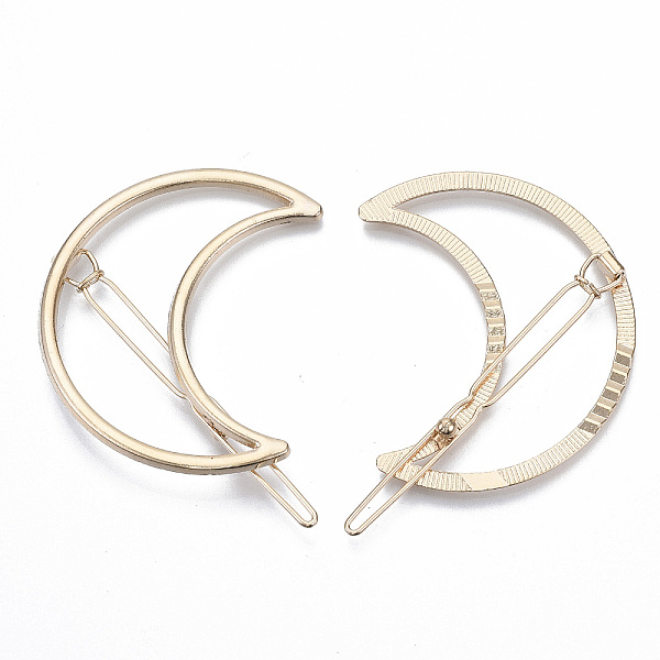 

PandaHall Alloy Hollow Geometric Hair Pin, Ponytail Holder Statement, Hair Accessories for Women, Cadmium Free & Lead Free, Moon, Golden...