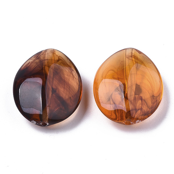 

PandaHall Transparent Acrylic Beads, Two-Tone, Oval, Saddle Brown, 23x18x8.5mm, Hole: 1.8mm, about 293pcs/500g Acrylic Oval Brown