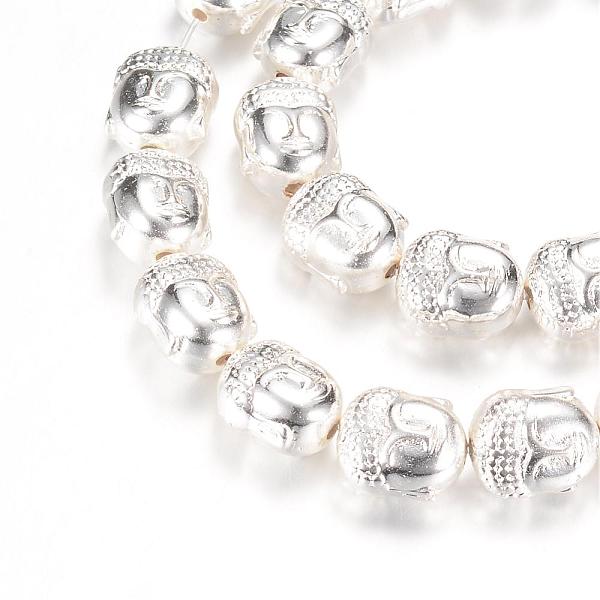 

PandaHall Electroplate Non-magnetic Synthetic Hematite Bead Strands, Buddha, Silver Plated, 10x9x7mm, Hole: 1mm, about 40pcs/strand, 15.7...