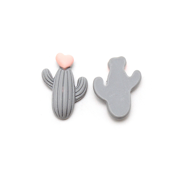 

PandaHall Opaque Resin Cabochons, Frosted, Cactus with Heart, Gray, 25x18x6.5mm Resin Cactus Gray