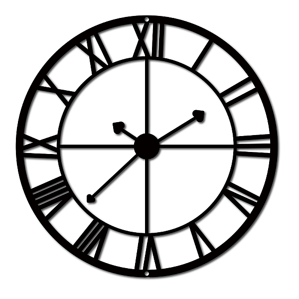 

PandaHall Iron Wall Signs, Metal Art Wall Decoration, for Living Room, Home, Office, Garden, Kitchen, Hotel, Balcony, Clock Pattern, 300x1mm...
