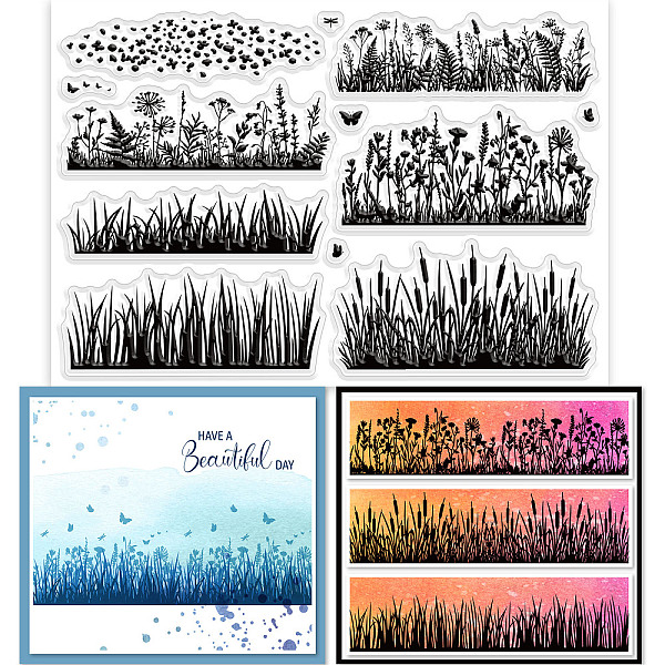 

PandaHall PVC Plastic Stamps, for DIY Scrapbooking, Photo Album Decorative, Cards Making, Stamp Sheets, Plants Pattern, 16x11x0.3cm Plastic...