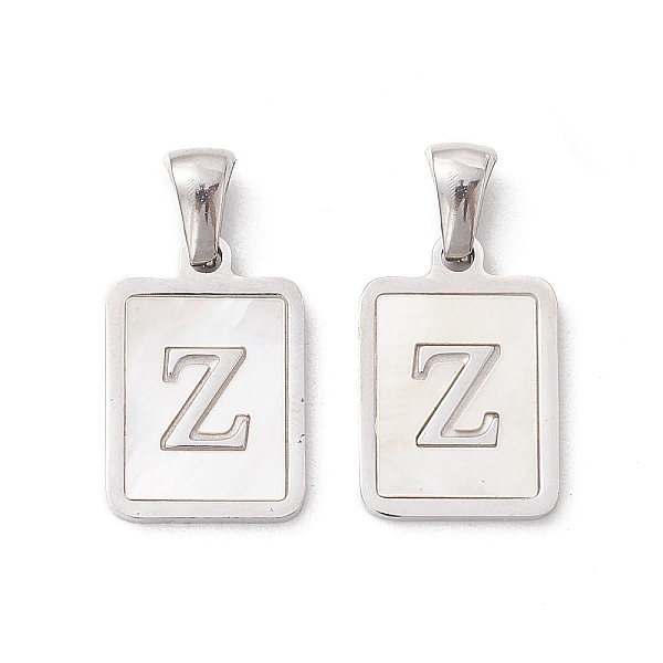 

PandaHall 304 Stainless Steel Pave Shell Pendants, Rectangle Charm, Stainless Steel Color, Letter Z, 17.5x12x1.5mm, Hole: 3x5mm Stainless...