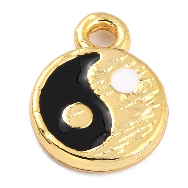 

PandaHall Golden Alloy Enamel Pendants, Long-Lasting Plated, Flat Round with Tai Ji, Black, 11x8.5x1mm, Hole: 1.3mm Alloy+Enamel Flat Round...