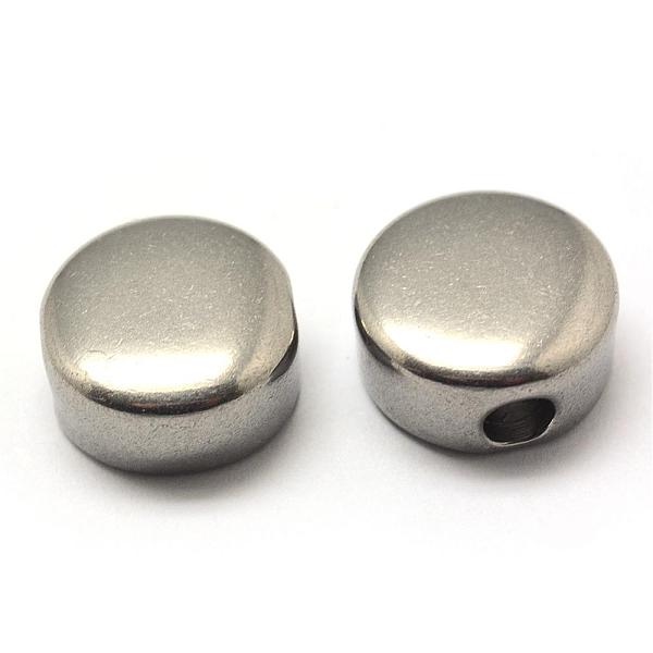 

PandaHall 304 Stainless Steel Beads, Flat Round, Stainless Steel Color, 11.5x5.5mm, Hole: 3mm 304 Stainless Steel Flat Round