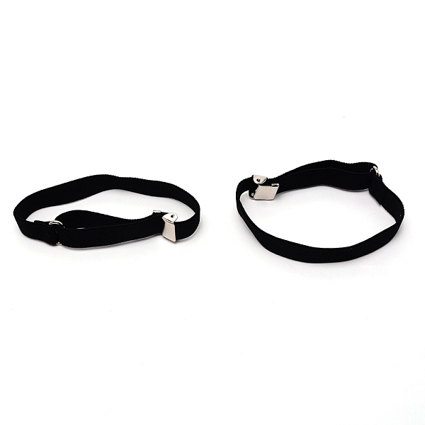 

PandaHall Elastic Fibre & Polyester Cuff Fastening, with Iron Findings, Black, 50~100x15mm Elastic Fibre Black