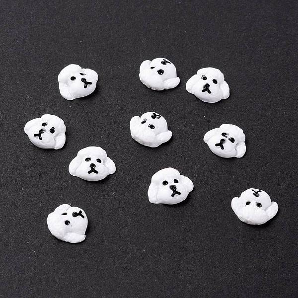 

PandaHall Opaque Manicure Resin Cabochons, Poodle Head, White, 10x8.5x3mm Resin Dog White
