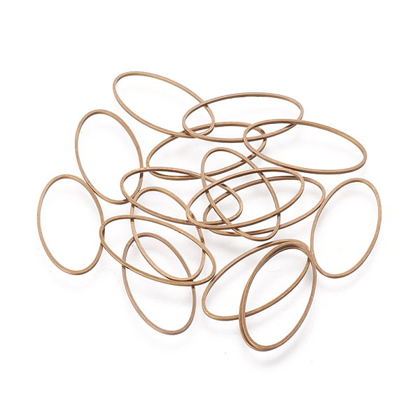 

PandaHall Nickel Free Brass Linking Rings, Oval, Antique Bronze, 16x30x1mm Brass Oval