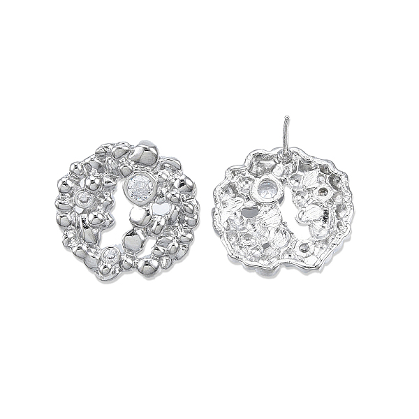 

PandaHall Clear Cubic Zirconia Flower Stud Earrings, Brass Jewelry for Women, Cadmium Free & Nickel Free & Lead Free, Platinum, 19x20mm, Pin...