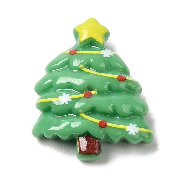 

PandaHall Christmas Theme Opaque Resin Cabochons, for Jewelry Making, Christmas Tree, 26x21.5x7.5mm Resin Christmas Tree