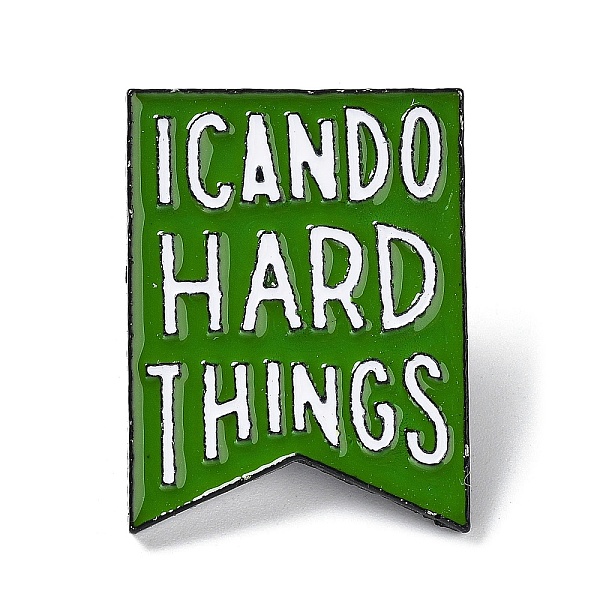 

PandaHall Inspiring Word Enamel Pins, Black Alloy Brooch for Backpack Clothes, Flag, 32x24x2mm Alloy+Enamel Flag Green