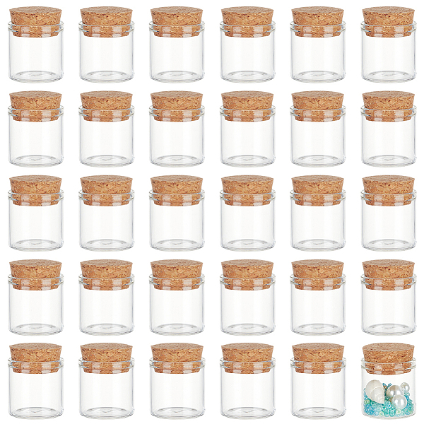 

PandaHall Empty Glass Bottle, with Cork Stopper, Wishing Bottles, Column, Clear, 3.7cm, Inner Diameter: 2.5cm, Capacity: 12ml(0.41fl. oz)...