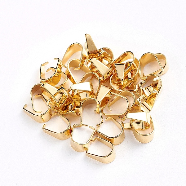 

PandaHall Stainless Steel Snap on Bails, Golden, 9x4mm Stainless Steel