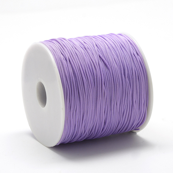

PandaHall Polyester Cords, Medium Purple, 0.8mm, about 131.23~142.16 yards(120~130m)/roll Polyester Purple