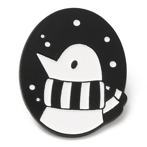 

PandaHall Alloy Enamel Pins, Alien Brooches, Electrophoresis Black, Oval, 29.5x24.5x1.5mm Alloy+Enamel Oval Black