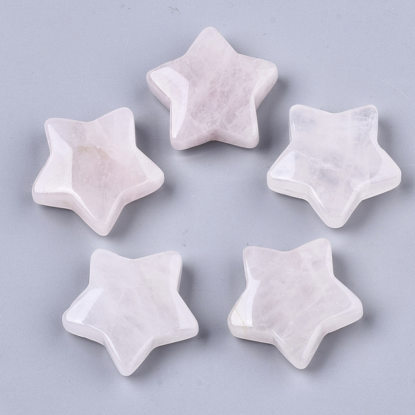 

PandaHall Natural Rose Quartz Star Shaped Worry Stones, Pocket Stone for Witchcraft Meditation Balancing, 30x31x10mm Rose Quartz Star