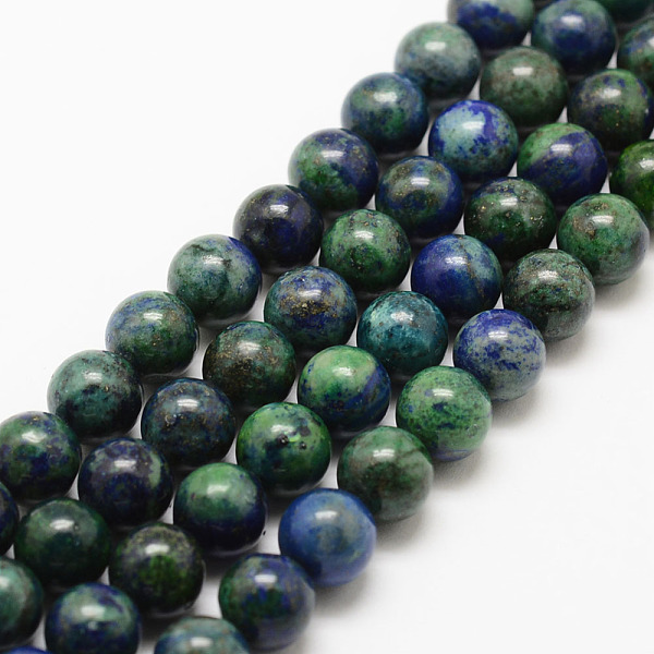

PandaHall Natural Chrysocolla and Lapis Lazuli Beads Strands, Round, Dyed, 10mm, Hole: 1mm, about 38pcs/strand, 15.7 inch Chrysocolla and...