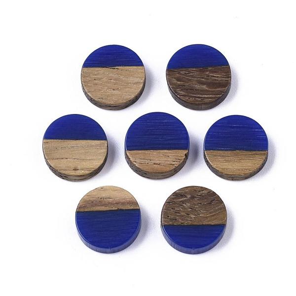 

PandaHall Resin & Wood Cabochons, Flat Round, Mauve, 10x2.5~4mm Resin+Wood Flat Round Purple