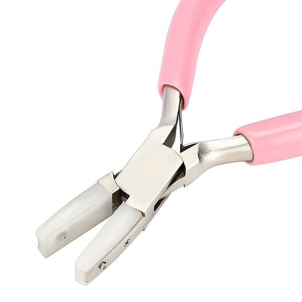 PandaHall BENECREAT 5 Inch Carbon Steel Double Nylon Jaw Pliers Flat Nose Pliers Bending Tools for DIY Making Hobby Projects Carbon Steel...