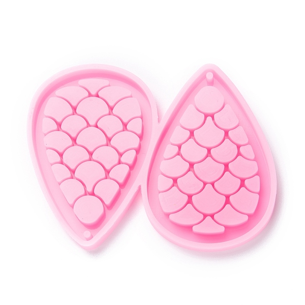 

PandaHall Food Grade Pendant Silicone Molds, for Earring Makings, Bakeware Tools, For DIY Cake Decoration, Chocolate, Candy Mold, Teardrop..., Pink