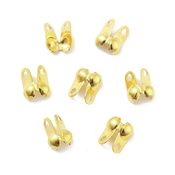 

PandaHall Rack Plating Brass Bead Tips, Cadmium Free & Lead Free, Golden, 6.5x3.5mm, Hole: 1mm and 1.2, Inner Diameter: 2.5mm Brass