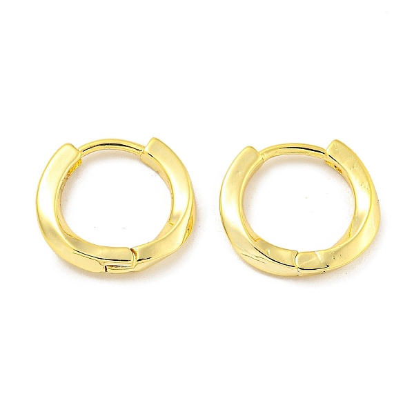 

PandaHall Brass Hoop Earrings, Round, Real 18K Gold Plated, 13x2mm. Brass Round