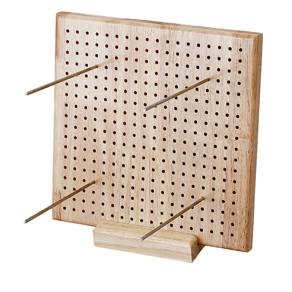 

PandaHall Square Wooden Crochet Blocking Board, Creative DIY Knitting Mat with Holes, Weaving Shaping Board, Blanched Almond, 20x20cm Wood...