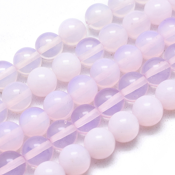 

PandaHall Opalite Beads Strands, Round, 9.5~10mm, Hole: 1mm, about 40pcs/strand, 15.16 inch(38.5cm) Opalite Round