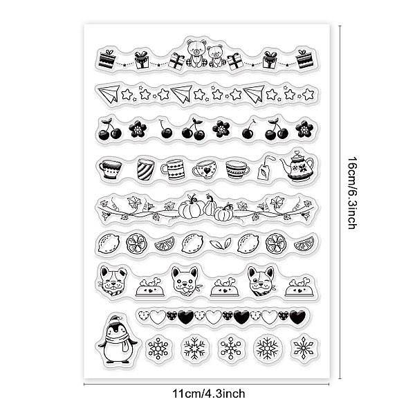 

PandaHall PVC Plastic Stamps, for DIY Scrapbooking, Photo Album Decorative, Cards Making, Stamp Sheets, Animal Pattern, 16x11x0.3cm Plastic...