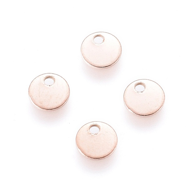 

PandaHall Ion Plating(IP) 304 Stainless Steel Stamping Blank Tag Charms, Flat Round, Rose Gold, 4x0.4mm, Hole: 0.8mm 304 Stainless Steel...