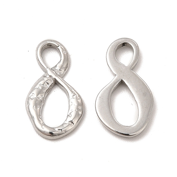 

PandaHall 304 Stainless Steel Connector Charms, Infinity Links, Stainless Steel Color, 17x9x1.5mm, Hole: 3x4mm and 8x4mm 304 Stainless Steel...