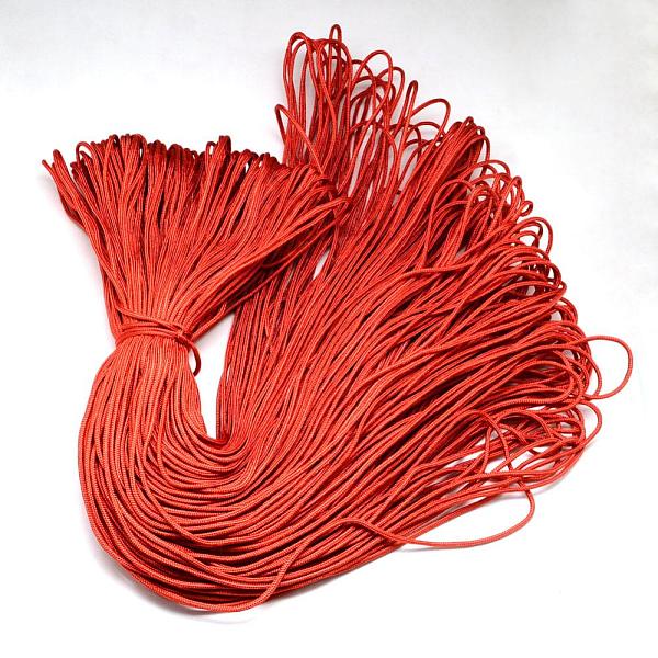 

PandaHall Polyester & Spandex Cord Ropes, 16-Ply, Red, 2mm, about 109.36 yards(100m)/bundle Polyester Red