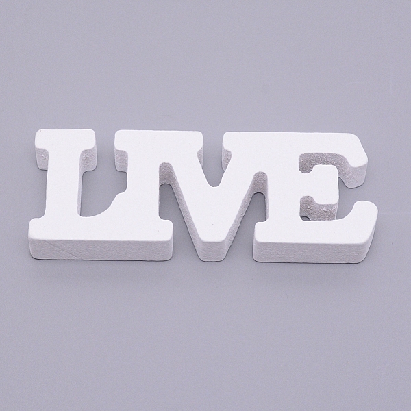 

PandaHall MDF Board Letters for Wall Home Party Decorations, Word Live, White, 40x104.5x12.5mm Fibre Word White