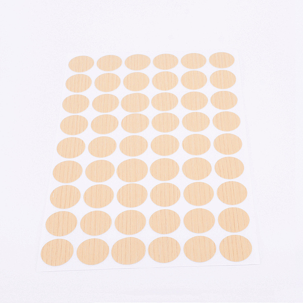 

PandaHall PVC Stickers, Screw Hole Covered Stickers, Round, Bisque, 213x143x0.4mm, Stickers: 21mm, 54pcs/sheet Plastic Orange