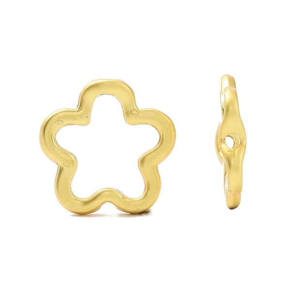 

PandaHall Rack Plating Alloy Bead Frame, Long-Lasting Plated, Lead Free & Cadmium Free, Flower, Matte Gold Color, 15x3mm, Hole: 1.4mm, Inner...