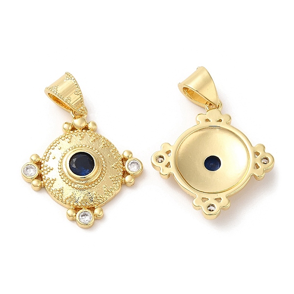 

PandaHall Brass Micro Pave Cubic Zirconia Pendants, with Glass, Lead Free & Cadmium Free, Flat Round, Real 18K Gold Plated, 20.5x19x4mm...