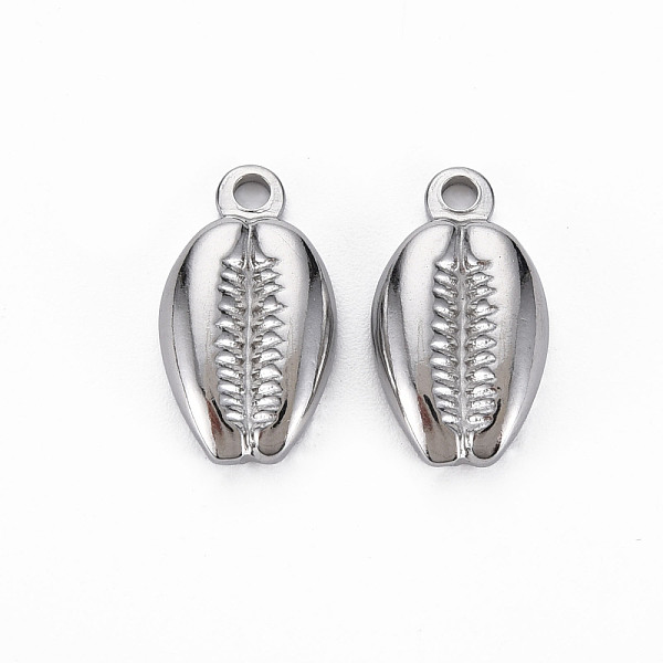 

PandaHall 304 Stainless Steel Pendants, Cadmium Free & Nickel Free & Lead Free, Shell Shape, Stainless Steel Color, 18.5x10.5x3.5mm, Hole...