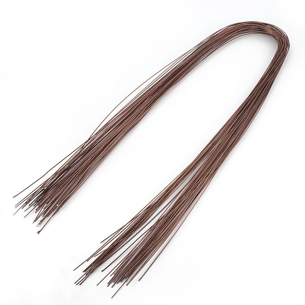 

PandaHall Round Iron Wire, Coconut Brown, 20 Gauge, 0.8mm, about 1.96 Feet(60cm)/strand, 50strand/bag Iron Round