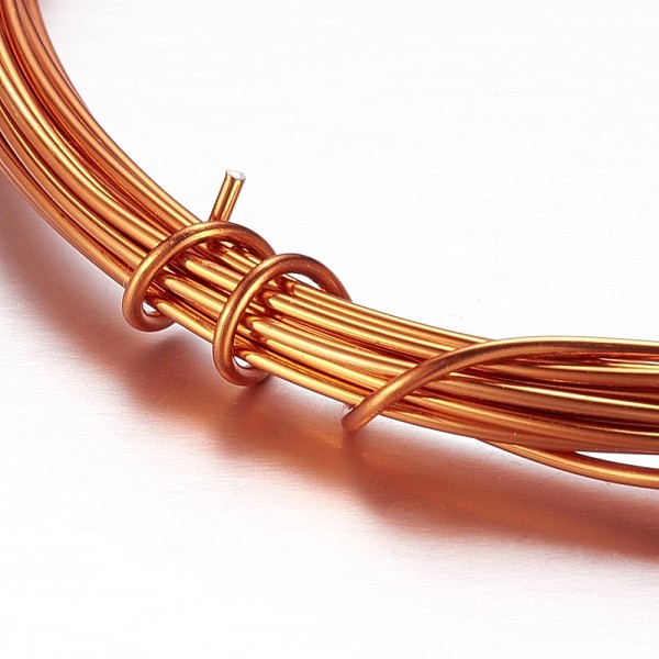 

PandaHall Round Aluminum Wire, Bendable Metal Craft Wire, for Beading Jewelry Craft Making, Dark Orange, 10 Gauge, 2.5mm, 10m/roll(32.8...