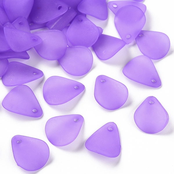 

PandaHall Transparent Frosted Acrylic Pendants, Petaline, Blue Violet, 17x14x2.5mm, Hole: 1.8mm, about 2330pcs/500g Acrylic Petaline