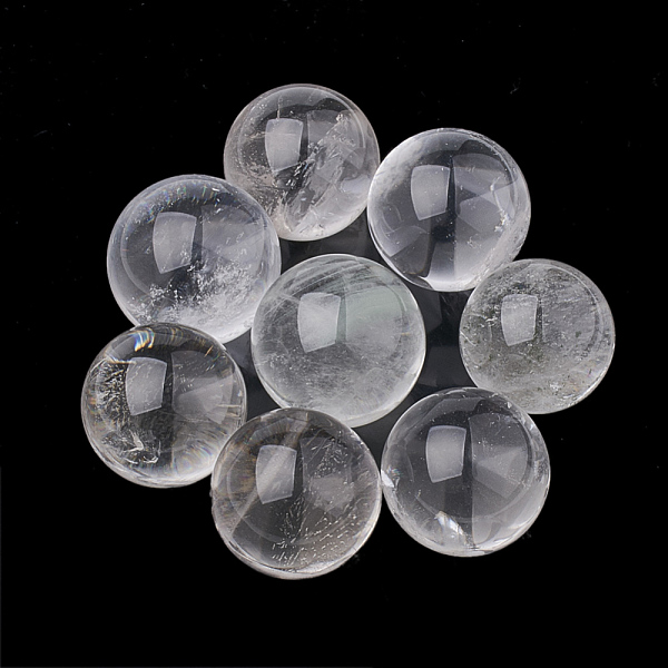 

PandaHall Natural Quartz Crystal Decorations, Round, 32~45mm Quartz Crystal Round