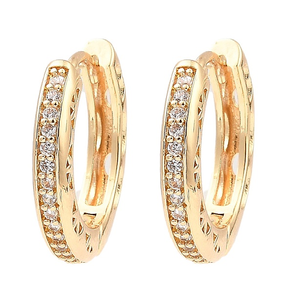 

PandaHall Brass Micro Pave Cubic Zirconia Hoop Earrings, Light Gold, 18x3x19.5mm Cubic Zirconia Ring