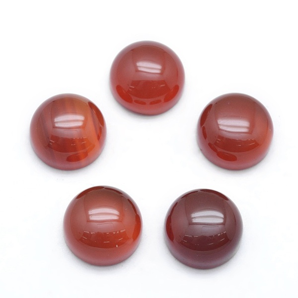 

PandaHall Natural Carnelian Cabochons, Half Round, 10x4~5mm Carnelian Half Round